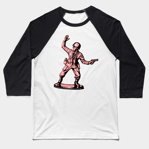 Army Man Baseball T-Shirt by illustravery